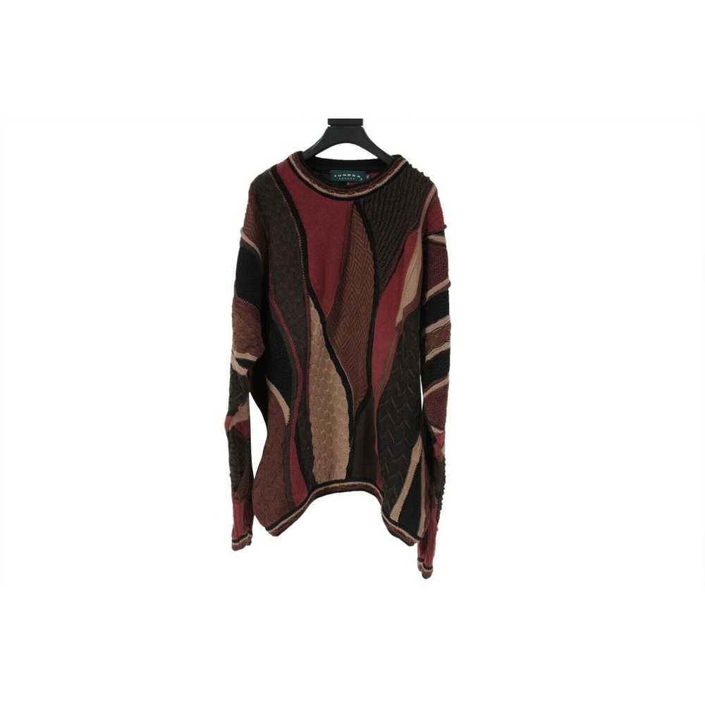 Tundra Canada Vintage Sweater Red Brown Cotton - image 2