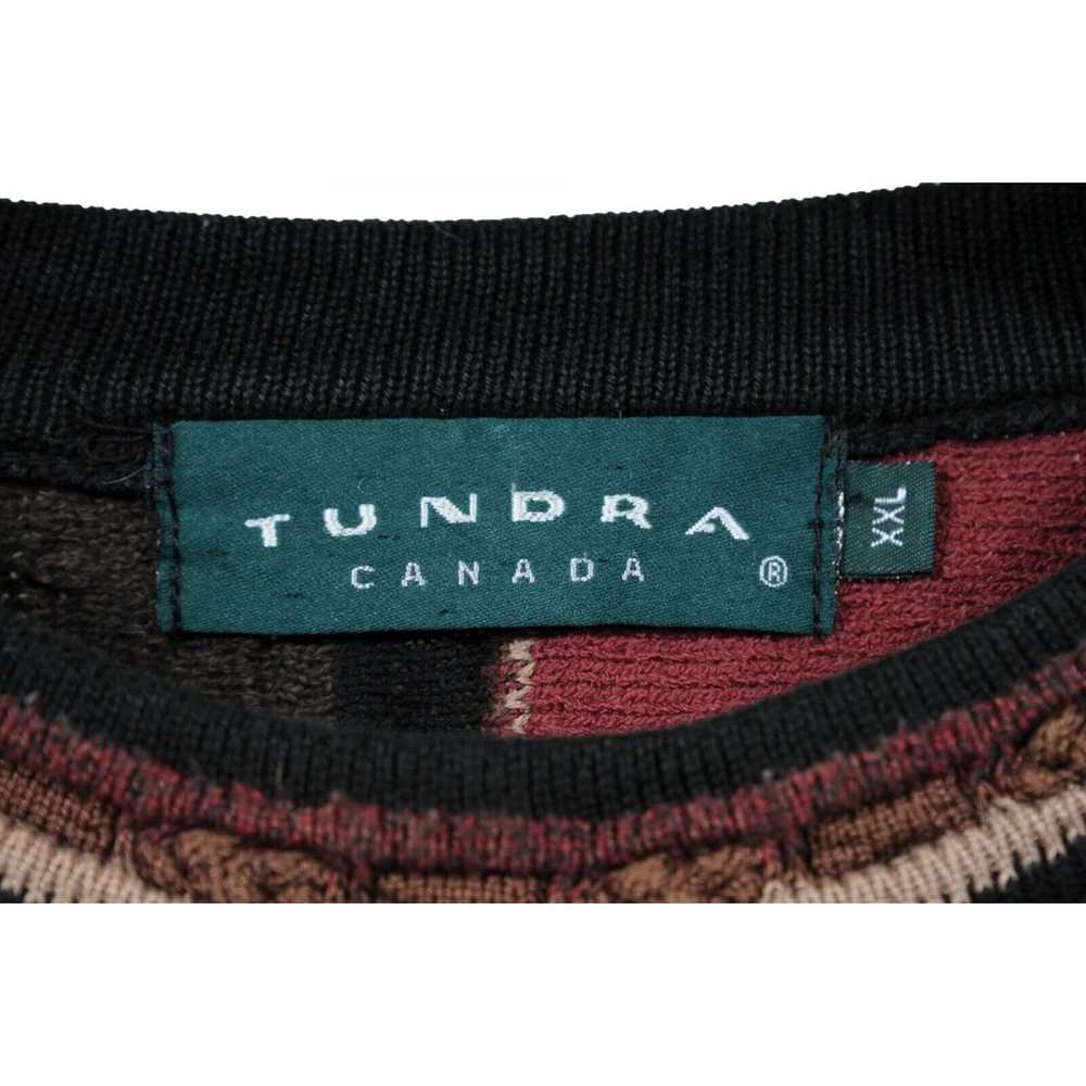 Tundra Canada Vintage Sweater Red Brown Cotton - image 4