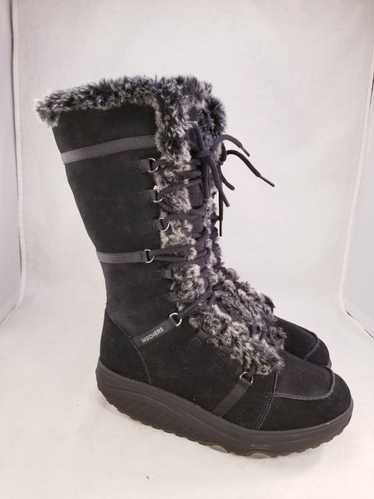 Skechers FAUX FUR WINTER SNOW SUEDE CHUNKY JAMMERS