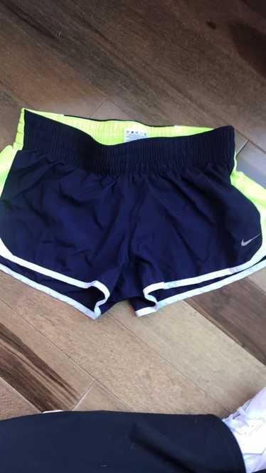 Nike Nike Dri-Fit Navy Neon Yellow Shorts M EUC