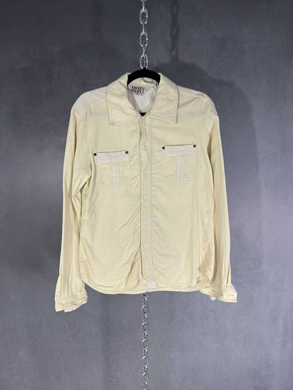 Faded Glory Vintage 70s faded glory linen shirt w… - image 1