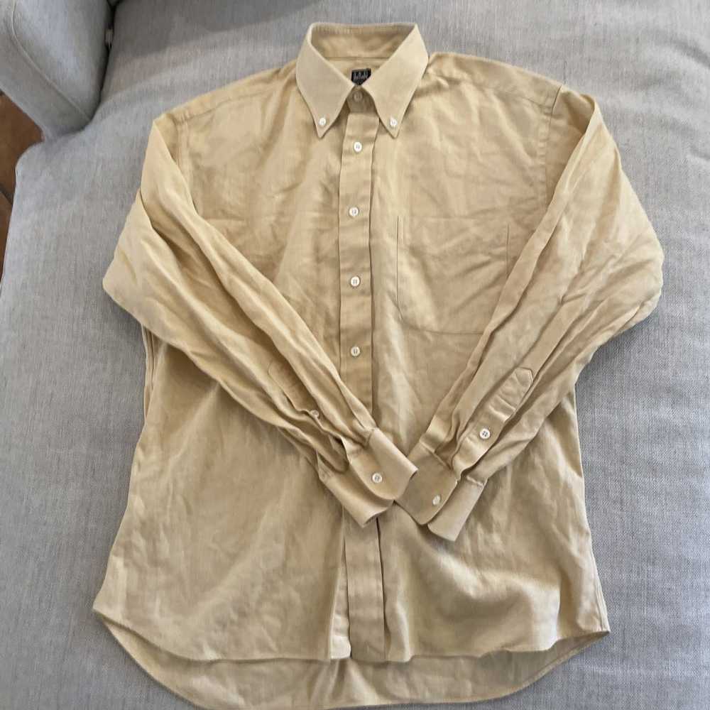 Ike Behar × Vintage Tonal Herringbone Button Down… - image 2