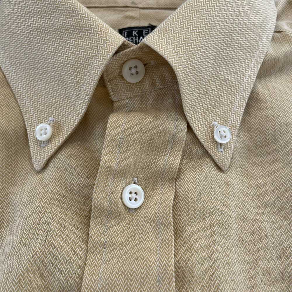 Ike Behar × Vintage Tonal Herringbone Button Down… - image 4