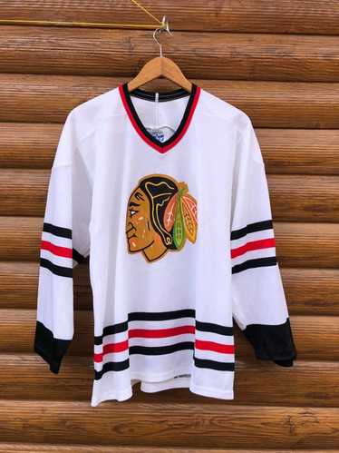 Ccm × NHL × Vintage Vtg Chicago Blackhawks Ice Ho… - image 1