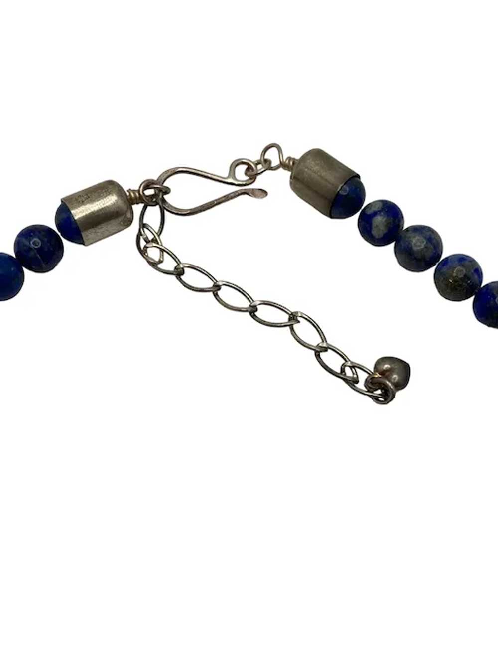 Beautiful Chinese Polished Lapis Bead Necklace - image 11