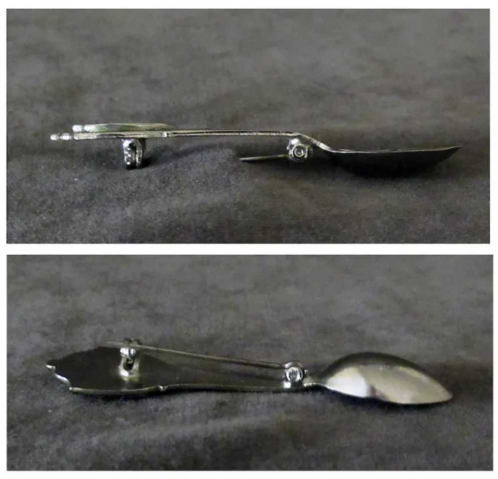 Vintage Souvenir Spoon Pin – Florida with Palm Tr… - image 2