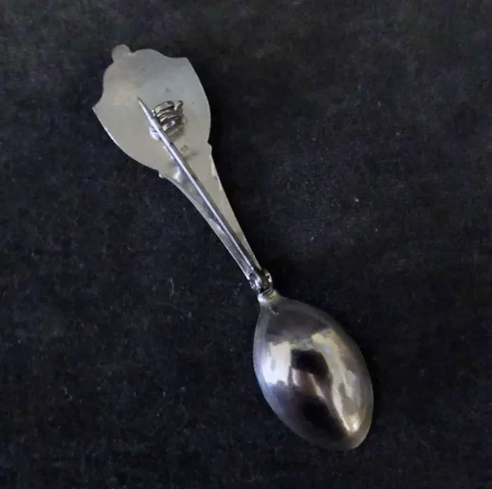 Vintage Souvenir Spoon Pin – Florida with Palm Tr… - image 3