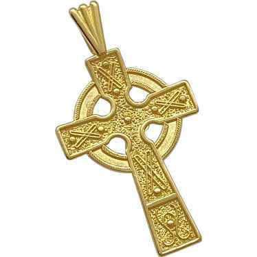 Celtic Cross Pendant 14K Gold, Michael Anthony