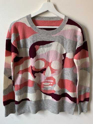 Vintage Cashmere sweater with face print