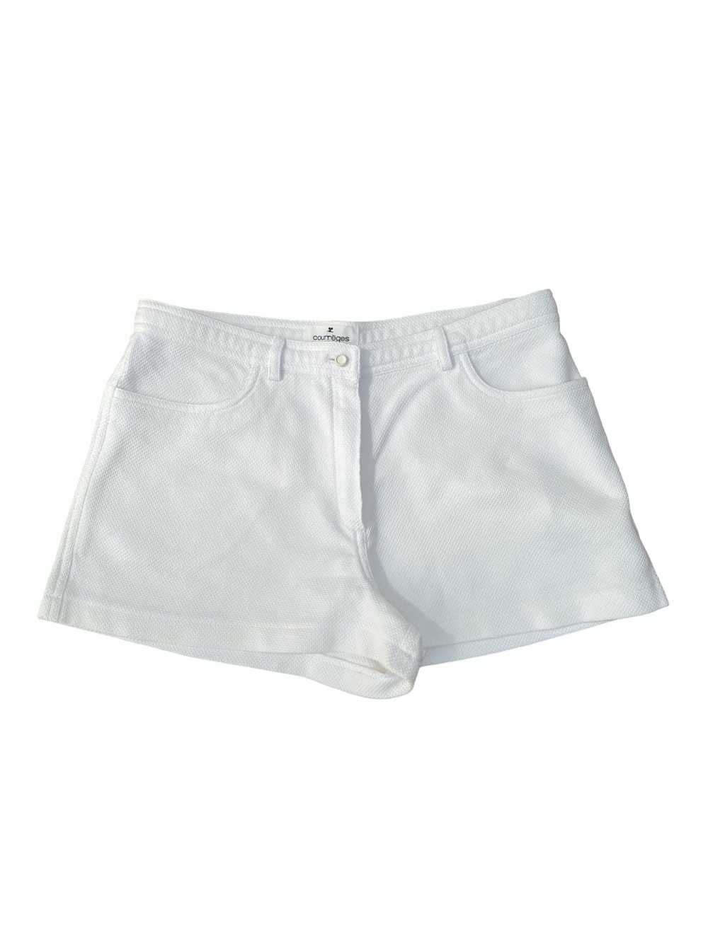 Courreges Vintage Heritage White Cotton Shorts - image 1