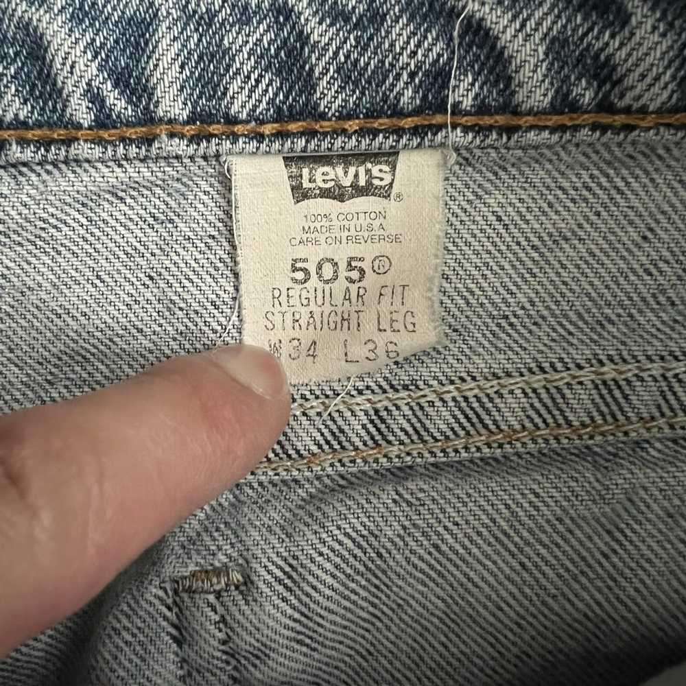 Levi's × Vintage Levi’s 505 Orange Tab Denim Jean… - image 3