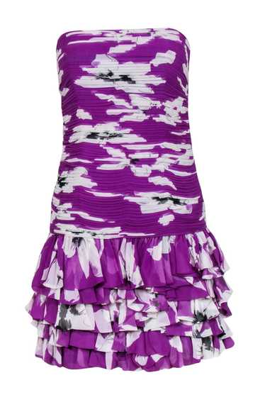Robert Rodriguez - Purple & White Pleated Floral D