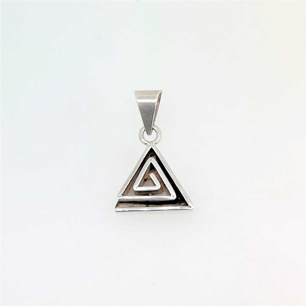 Mexican Sterling Silver Plata Modernist Triangle … - image 1