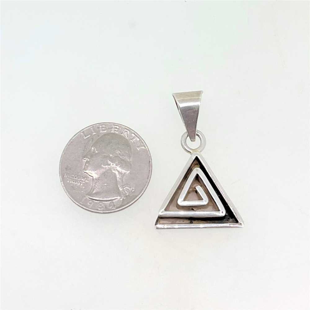 Mexican Sterling Silver Plata Modernist Triangle … - image 3