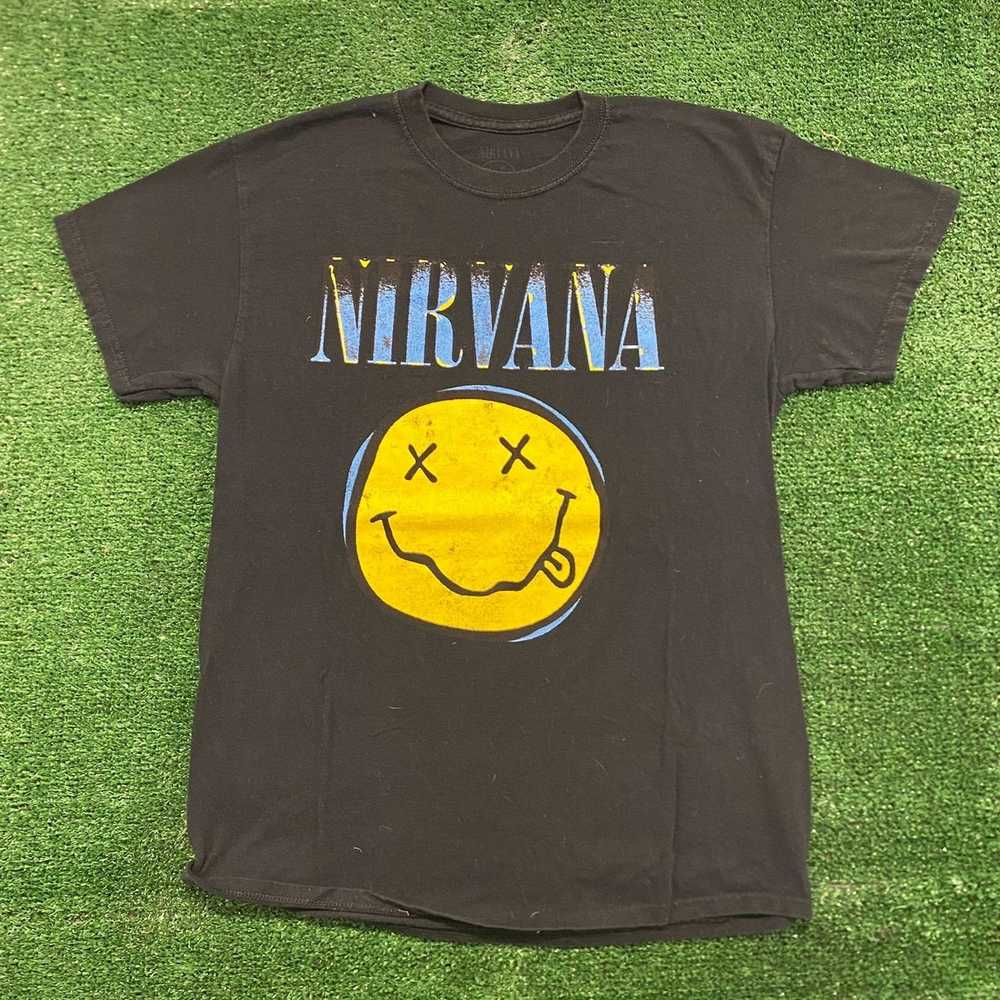 Band Tees × Nirvana × Streetwear Nirvana Smiley V… - image 1