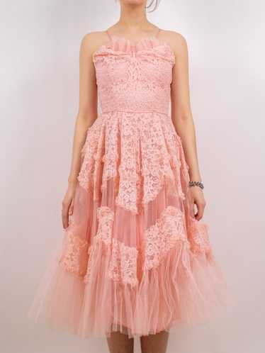 1950's powder pink cupcake party / prom dress