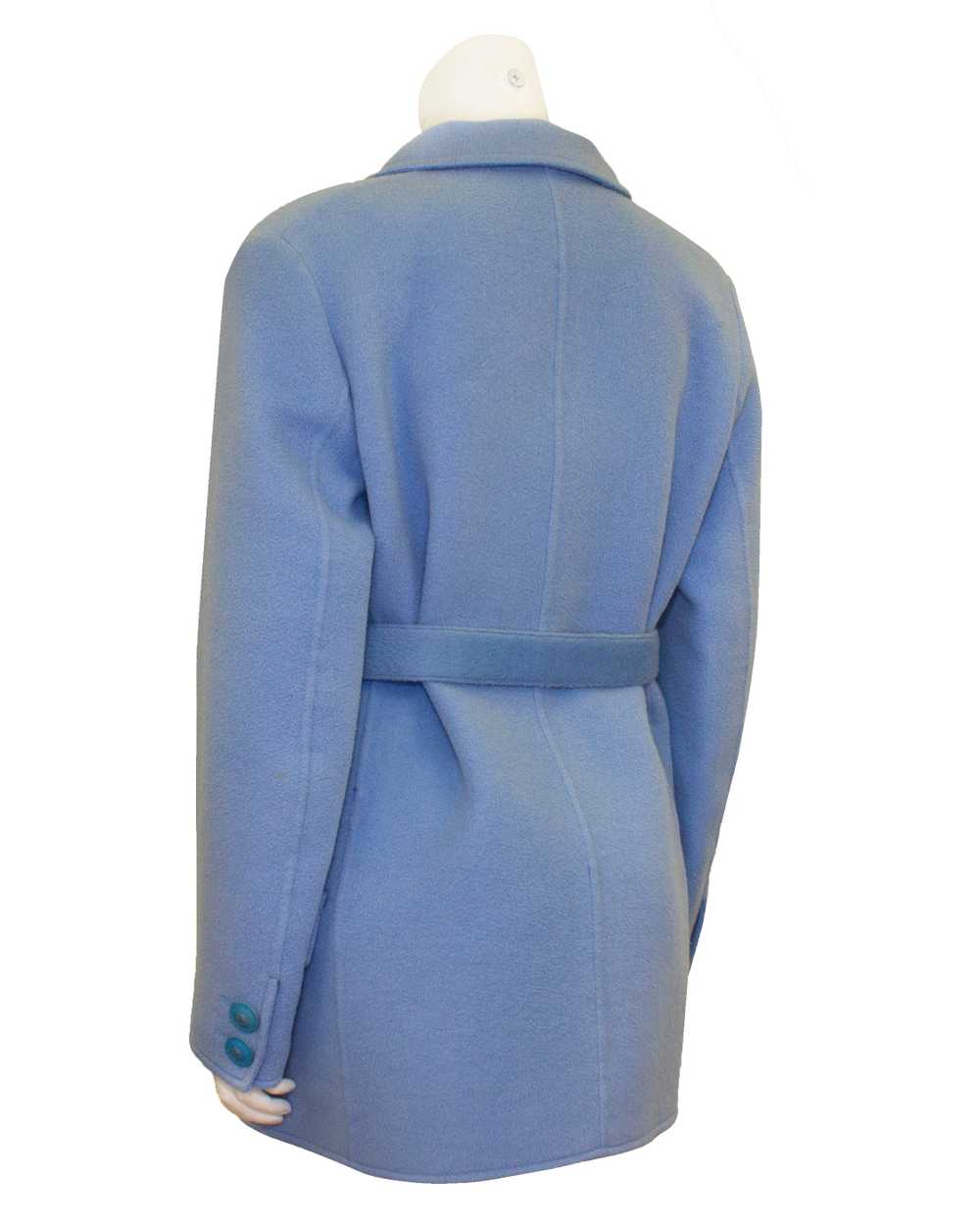 Versace Blue Felted Wool Jacket - image 2