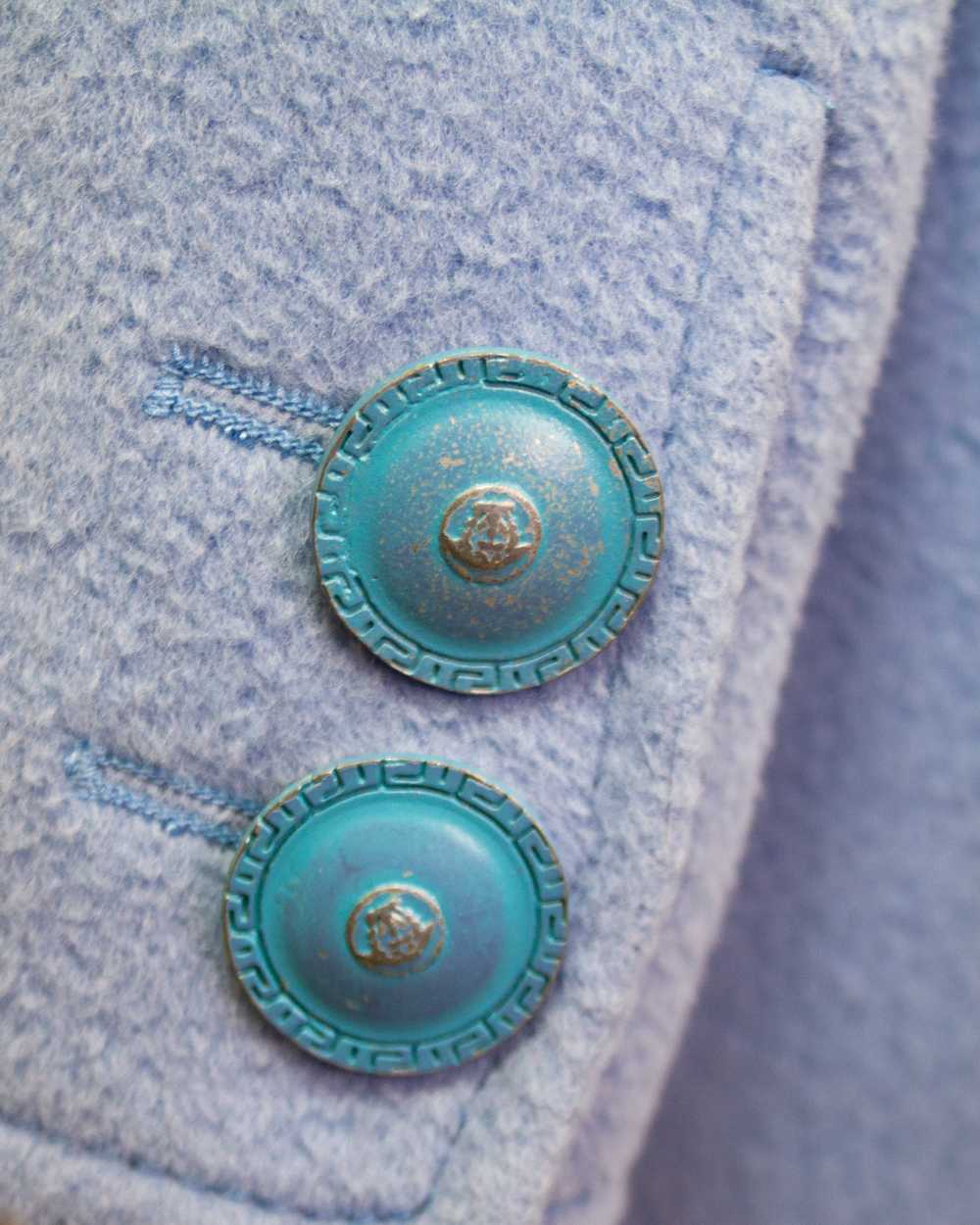 Versace Blue Felted Wool Jacket - image 6