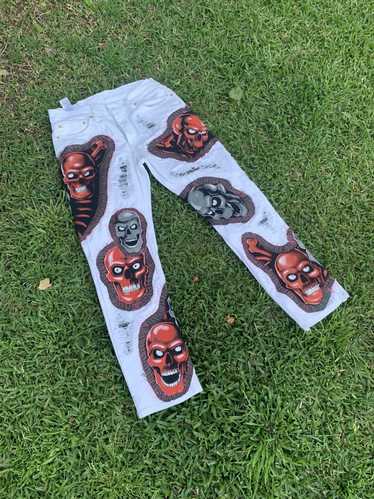 Custom Skull Pile denim