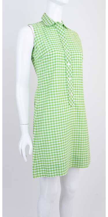 1960s Gingham Shirt Dress