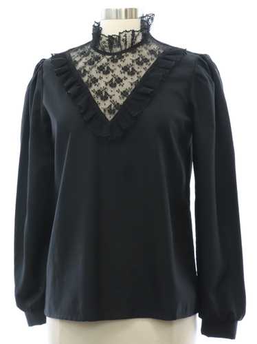 1970's Womens Goth Lace Prairie Shirt