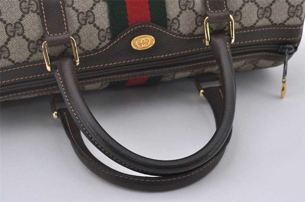 Gucci GUCCI Web Sherry Line Hand Boston Bag GG PV… - image 5