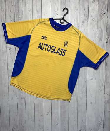 Vintage CHELSEA FOOTBALL CLUB 1997 Home Shirt~AUTOGLASS~XL Size