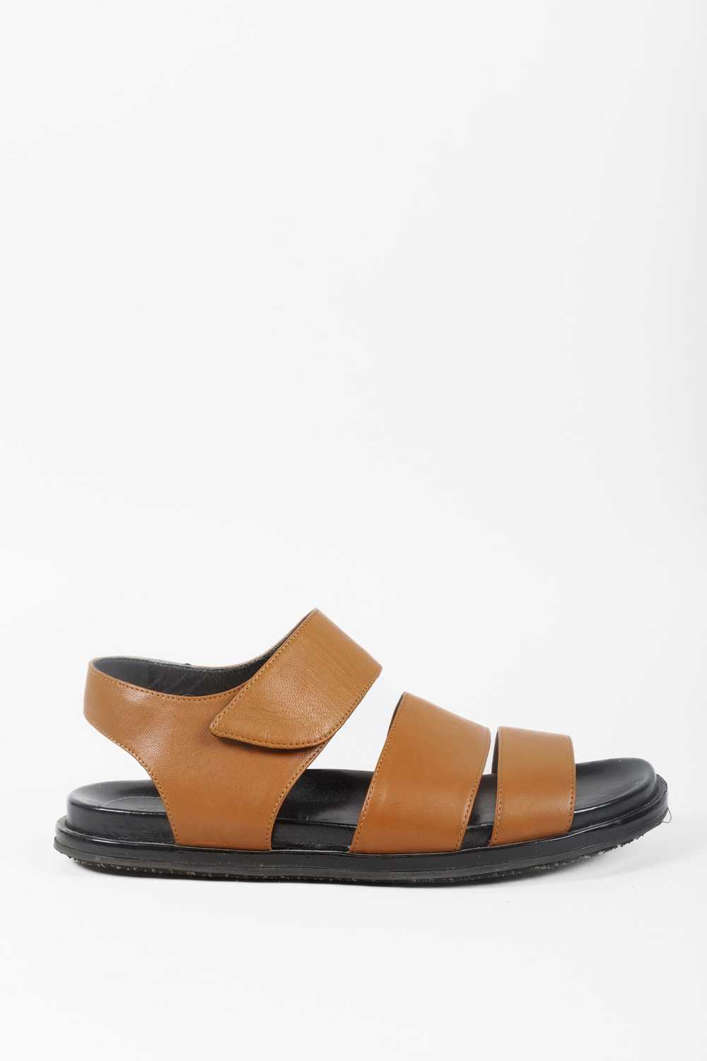 Marni Marni Fussbett Brown Leather Sandals - image 1