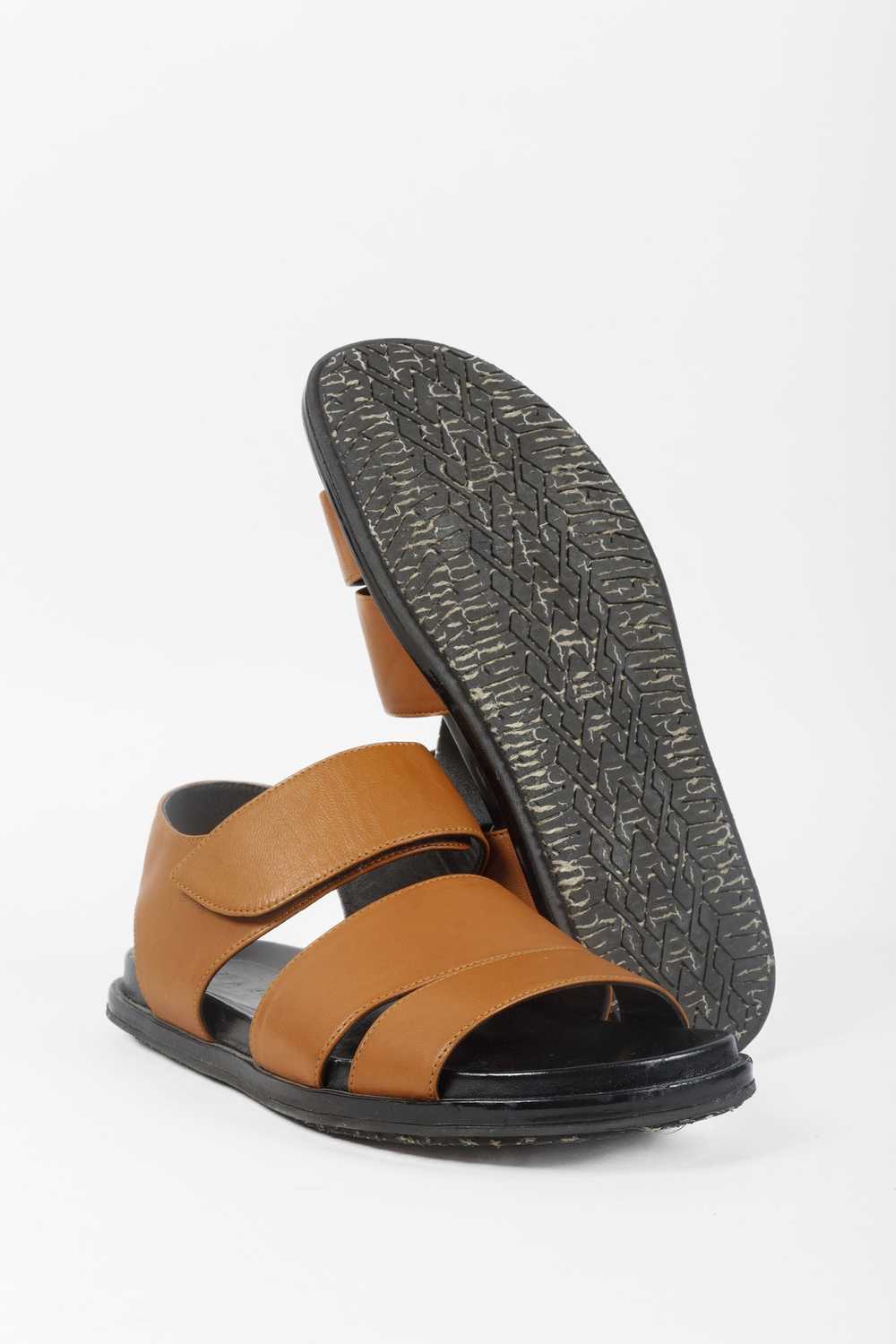 Marni Marni Fussbett Brown Leather Sandals - image 4