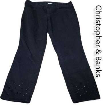 Other Christopher & Banks Petite Size 8 Black Bea… - image 1