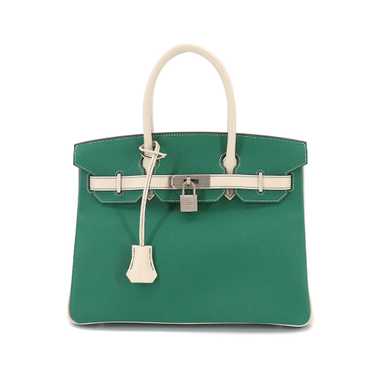 Hermès - Authenticated Birkin 30 Handbag - Leather Green Plain for Women, Very Good Condition