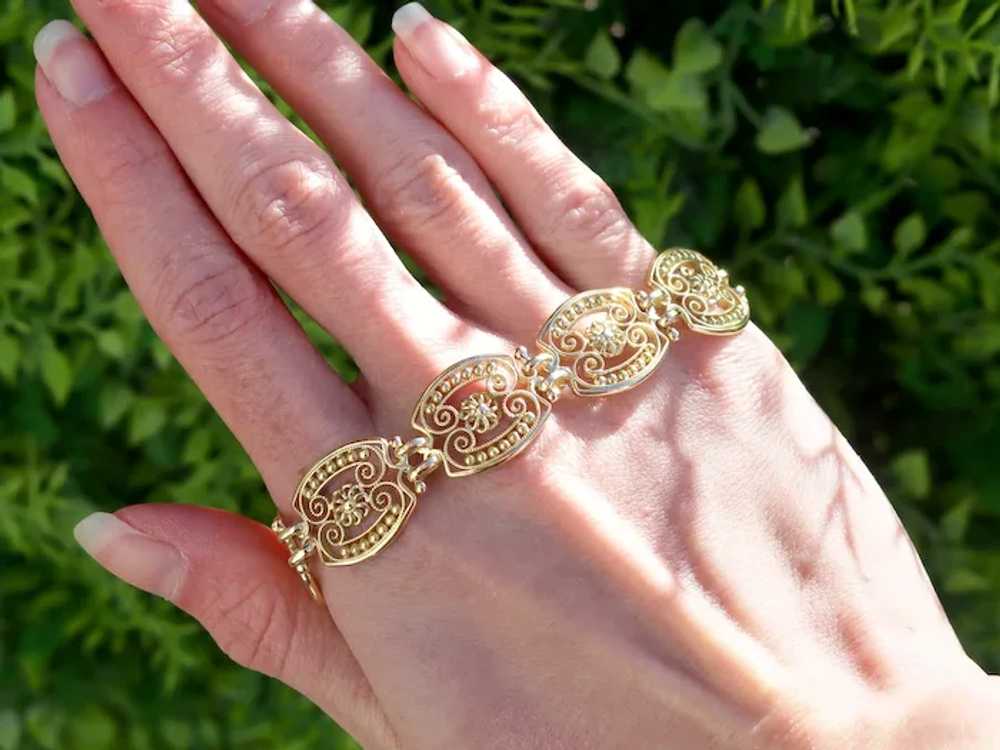 Antique French 18 Karat Yellow Gold Bracelet - image 2