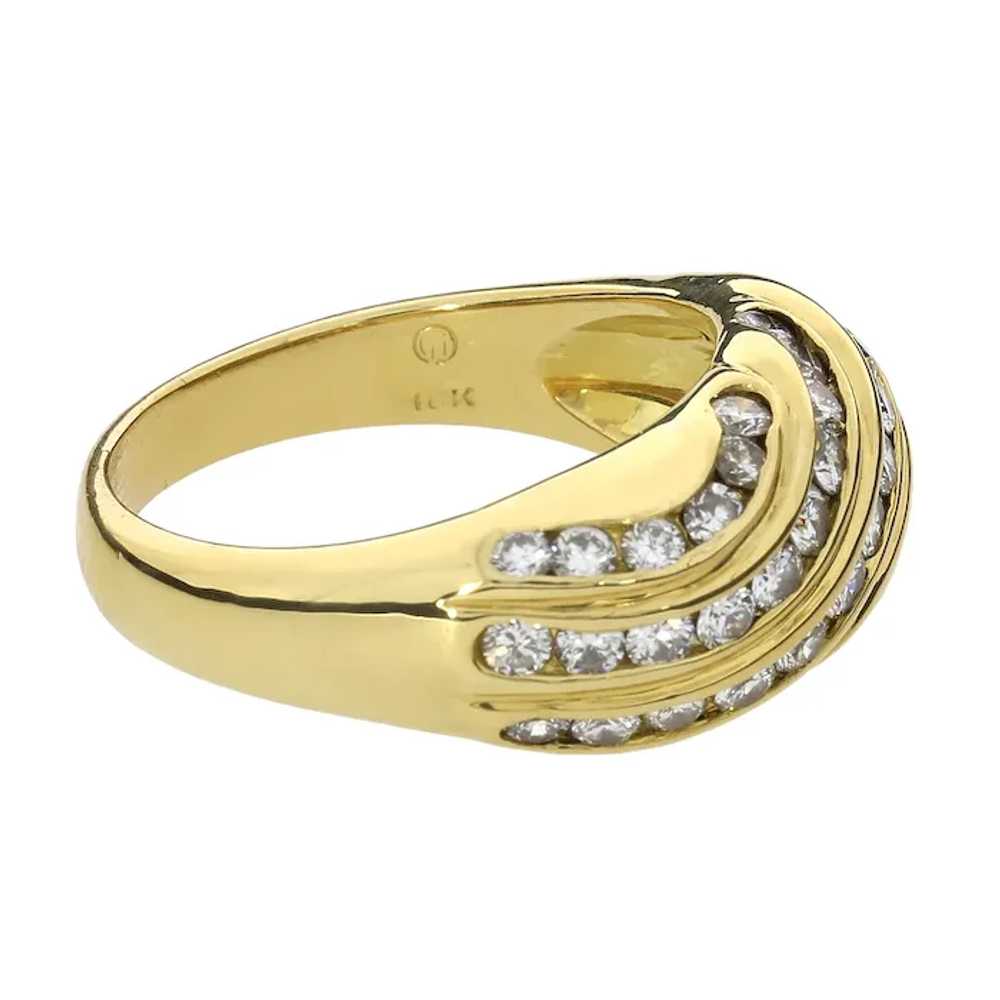 18K Yellow Gold 1.8ctw Natural Diamond Dome Ring - image 5