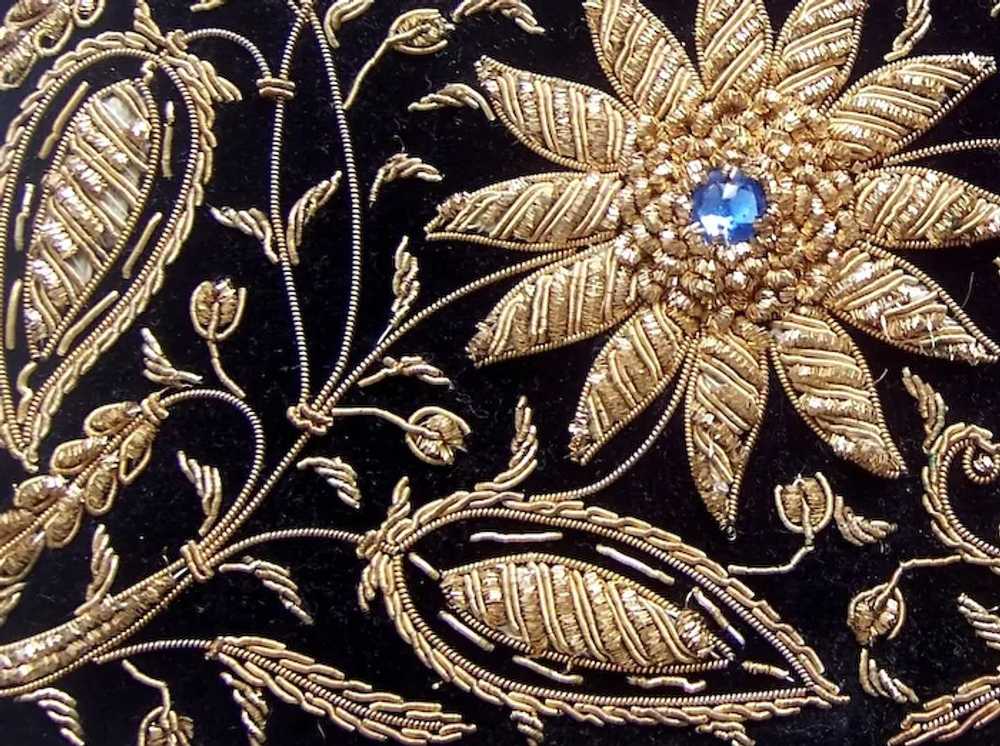 Embroidered evening purse with Zardozi embroidery… - image 4
