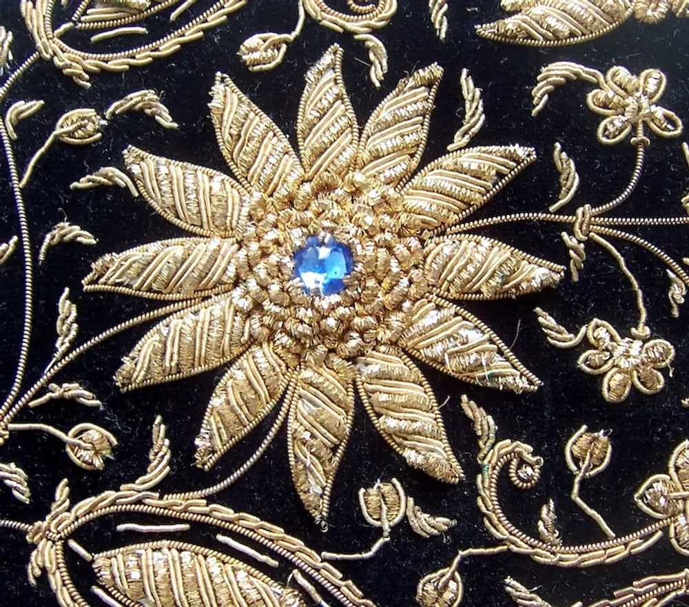 Embroidered evening purse with Zardozi embroidery… - image 5