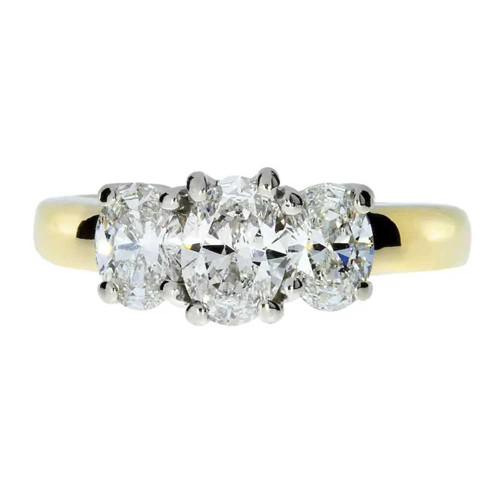 14K Yellow and White Gold 1.88ctw VVS/SI Oval Nat… - image 3