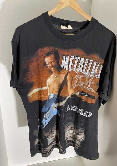 OldSchoolZone Vintage 1997 Metallica Reload Football Jersey Tour Concert Promo Album L Size Rare 90s Polo Shirt