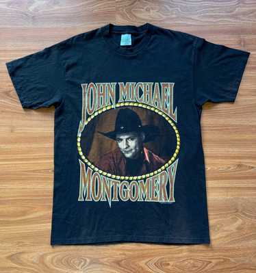 VTG 93 John Michael Montgomery Beer & Bones Acid Wash Tie cheapest Dye T-Shirt Large USA