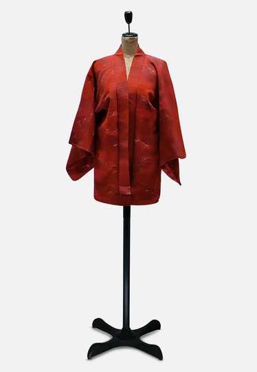 Ravishing Rusted Red and Pink Japanese Kimono - image 1