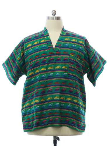 1980's Mens Guatemalan Style Hippie Shirt