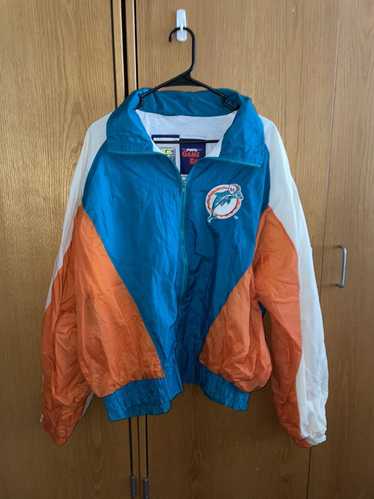 Miami Dolphins Logo NFL Brown Black Leather Jacket - Freedomdesign