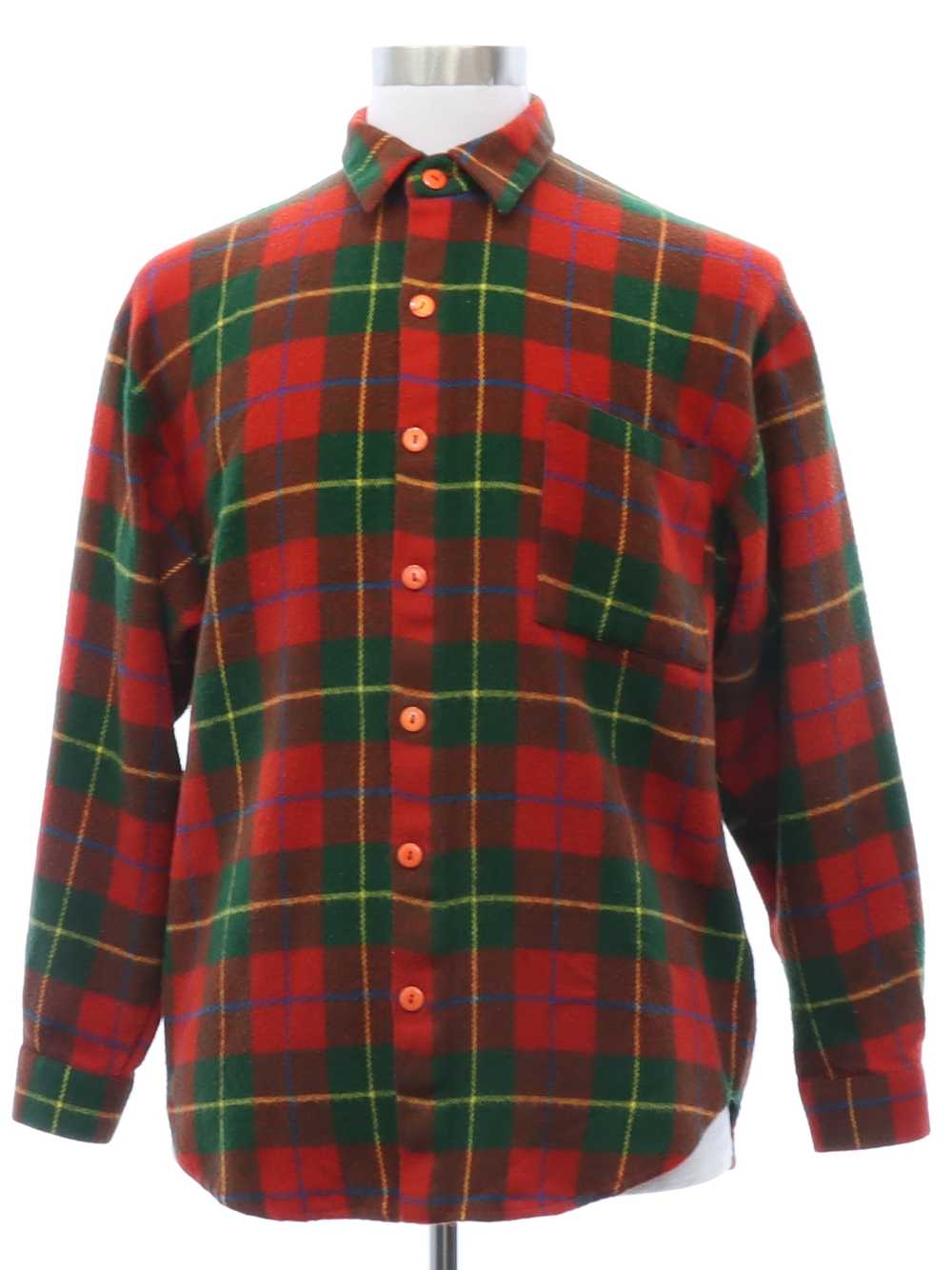 1980's Cash Box USA Mens Wool Blend Flannel Shirt - image 1