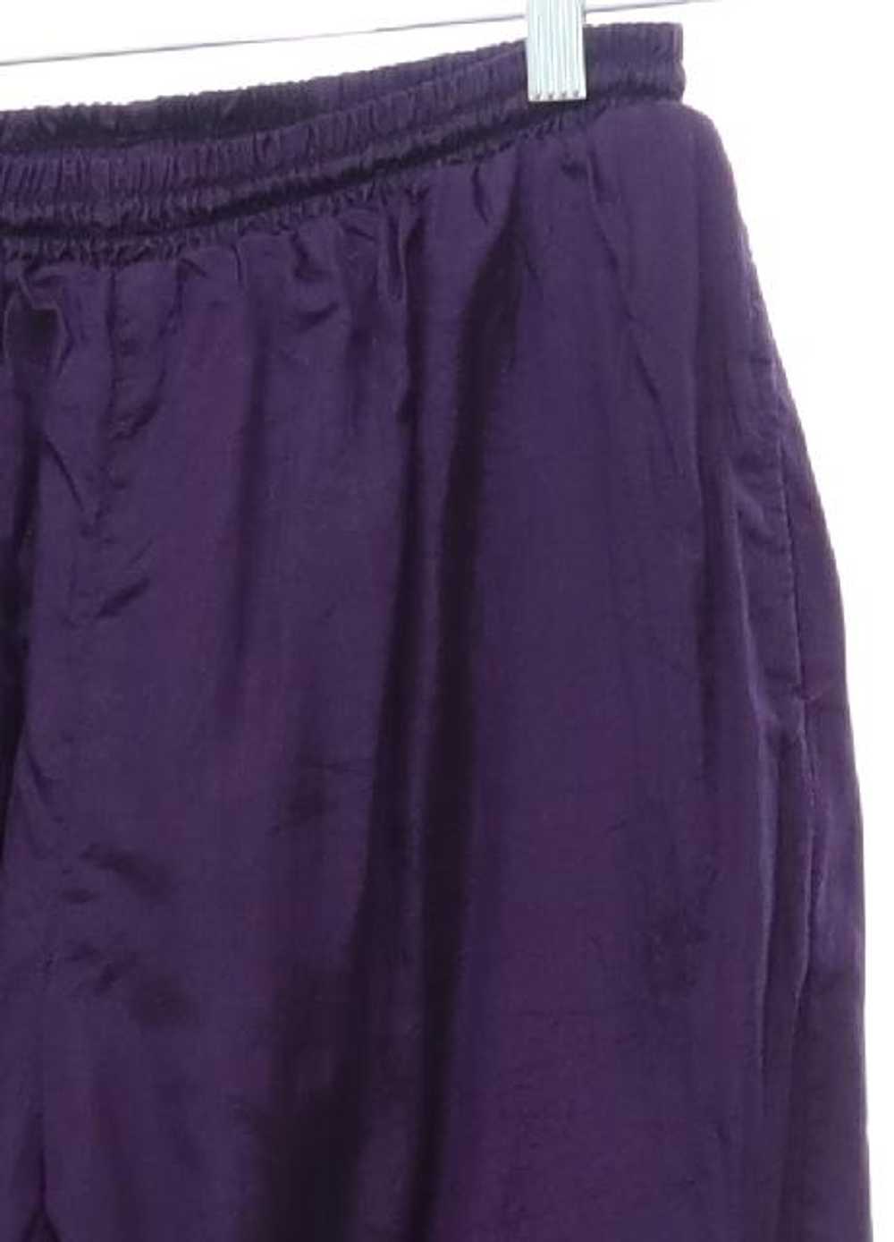 1990's Lavon Womens Dark Plum Purple Crisp Nylon … - image 2
