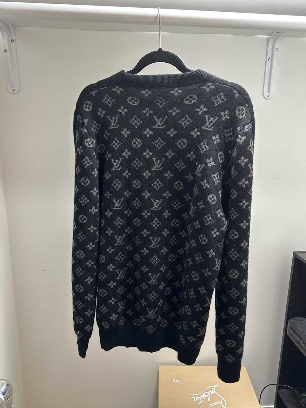 Louis Vuitton LVSE Half Damier Pocket Short Sleeve Tee Shirt Black Pre-Owned
