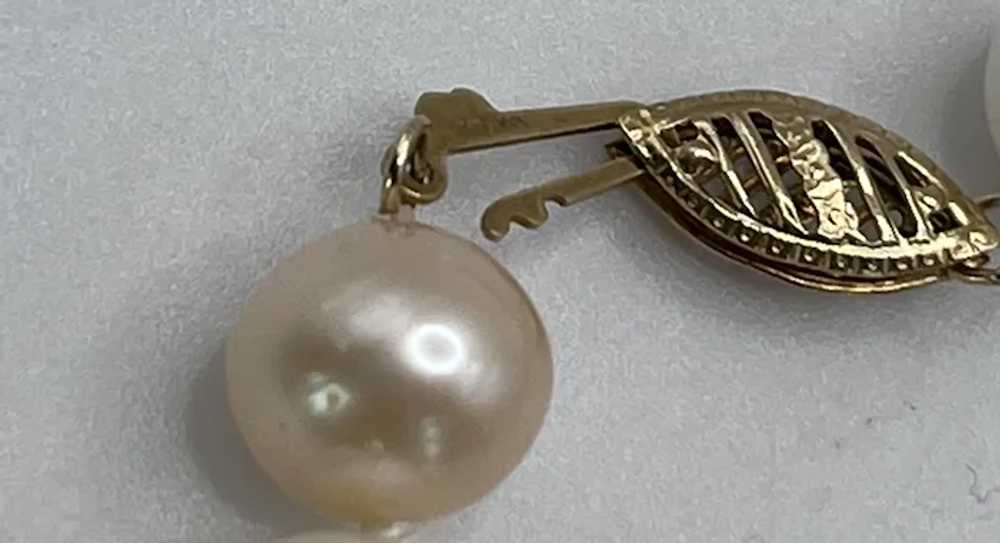 Vintage 9mm Pastel Freshwater Pearl Necklace 24” … - image 9