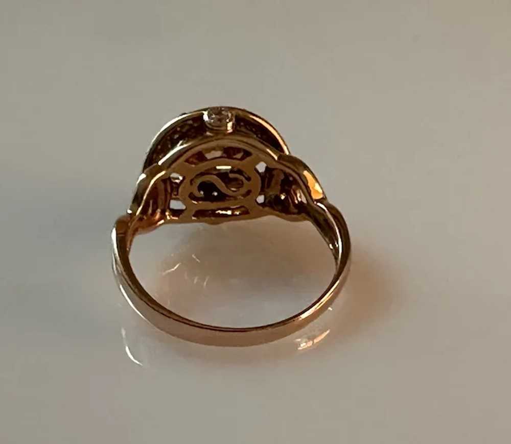 18K Rose Gold CZ Ring - image 12