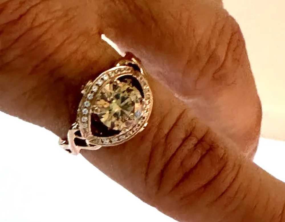 18K Rose Gold CZ Ring - image 4