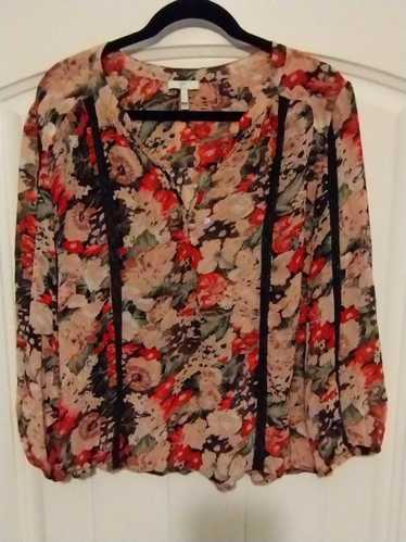 Joie 100% Silk Floral Pullover Boho/Peasant Top