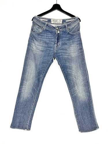 Jacob Cohën Beaded-Monogram Slim-Fit Straight Jeans