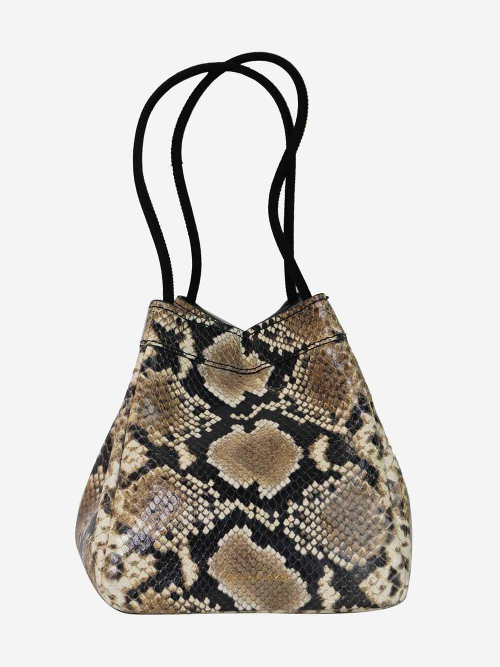 Rejina Pyo Brown snake print handbag - image 1